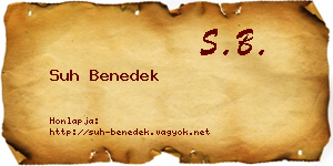 Suh Benedek névjegykártya