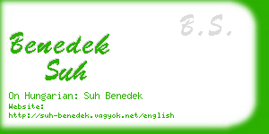 benedek suh business card